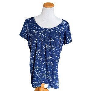 Womens Times Maternity Floral Print Scoop Neck Top - Sz XL